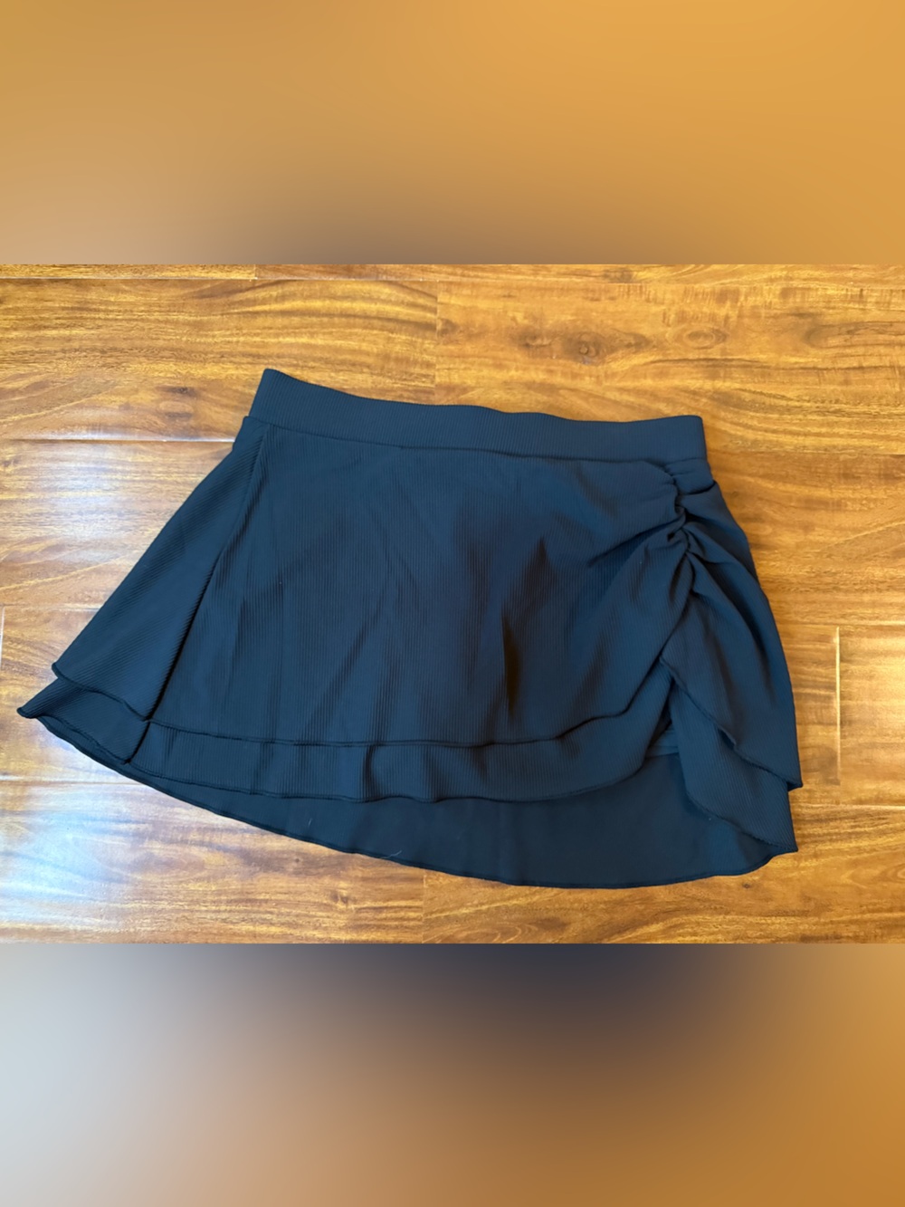 Forever 21 Black Knit Skort with Side Ruching